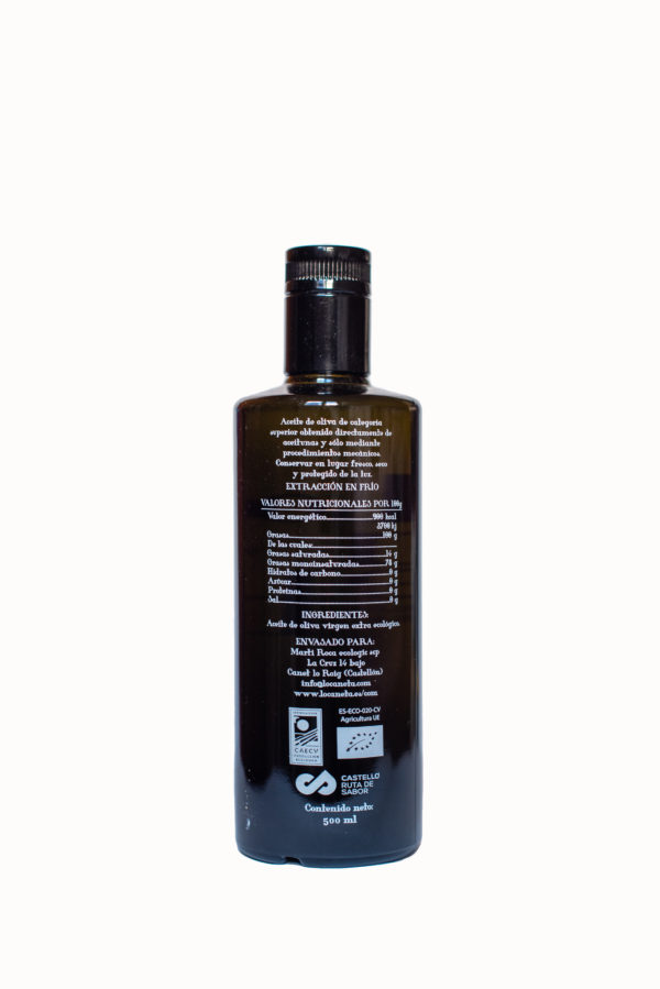Botella Aceite Virgen Extra «Lo Canetà» 500 ML - Variedad Regués - Imagen 2