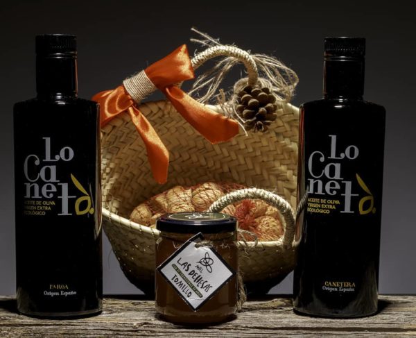 Cesta de Aceite Lo Canetà, almendras y miel de Las Dehesas - Imagen 2