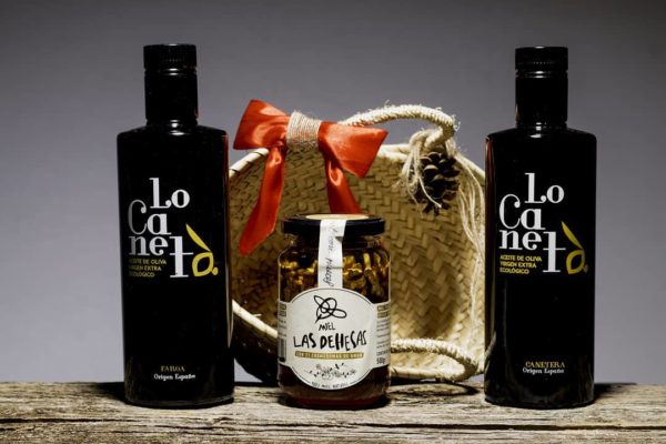 Cesta de Aceite Lo Canetà y Miel Las Dehesas - Imagen 2